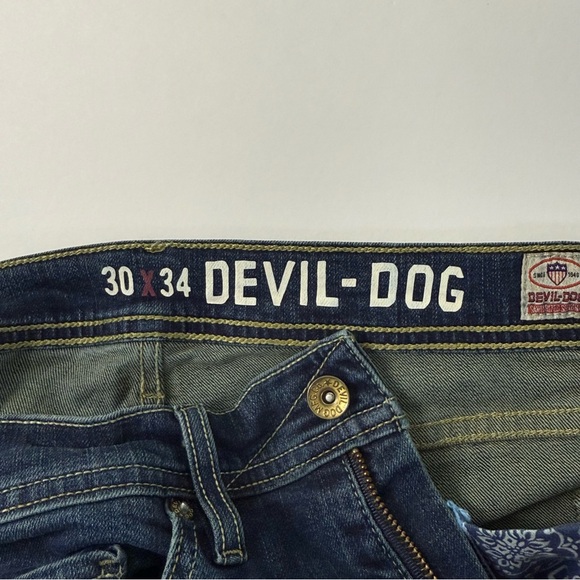 Devil Dog men’s 30 x 34 slim straight jeans pants pre-washed - Picture 7 of 11